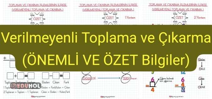 Verilmeyenli İşlemler(ÖNEMLİ VE ÖZET BİLGİLER)