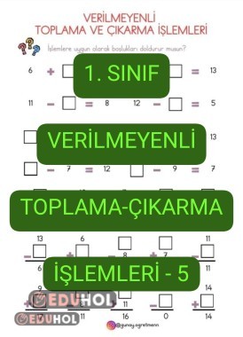Verilmeyenli Toplama-Çıkarma İşlemleri-5