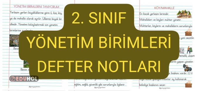 Yönetim Birimleri(DEFTER NOTLARI)