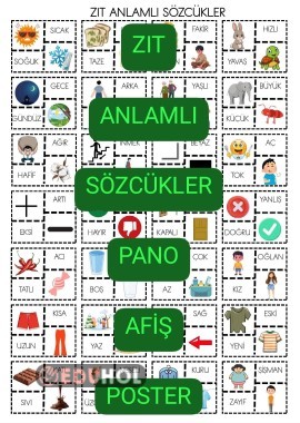 Zıt Anlamlı Sözcükler PANO-AFİŞ-POSTER