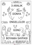 3 Aralık Dünya ENGELLİLER Günü BOYAMA SAYFASI