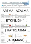 Artma-Azalma Etkinliği-1 (Hatırlatma)