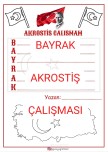 BAYRAK( AKROSTİŞ + boyama)