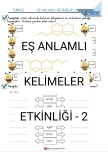Eş Anlamlı Kelimeler Etkinliği-2