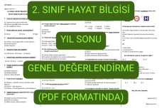 Hayat Bilgisi Yıl Sonu Genel Değerlendirme (PDF Formatında)