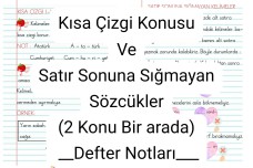 Kısa Çizgi ve Satır Sonu(Defter Notları)