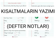 Kısaltmaların Yazımı(Defter Notları)