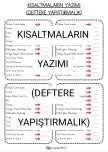 Kısaltmaların Yazımı(Deftere YAPIŞTIRMALIK)