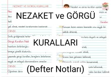 Nezaket ve Görgü K.(Defter Notları)
