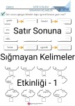 Satır Sonuna Sığmayan Kelimeler Etkinliği-1