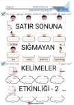 Satır Sonuna Sığmayan Kelimeler Etkinliği-2