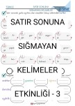 Satır Sonuna Sığmayan Kelimeler Etkinliği-3