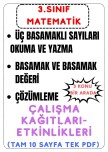 Sayılar, Basamak, Çözümleme ETKİNLİKLERİ(10SAYFA)