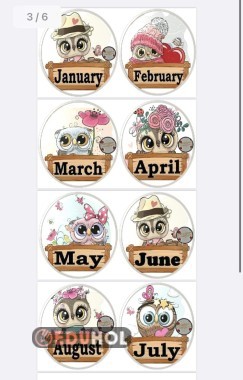 Aylar months flashcards