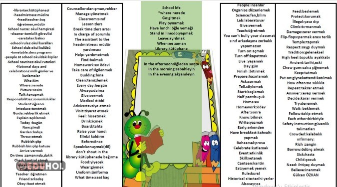 çyd 5.1 school life words
