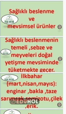 mayıs yeşilvatan sağlıklı beslenme ve mevsimsel ürünler