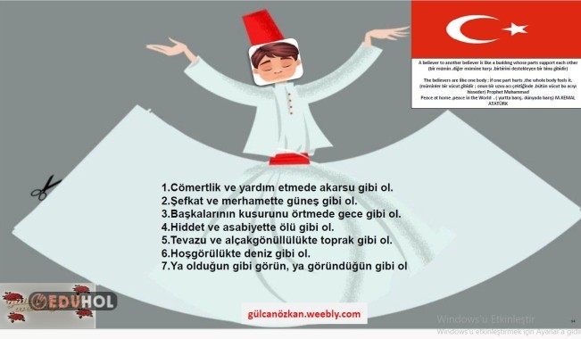 milli birlik ve beraberlik temasına uygun mevlana