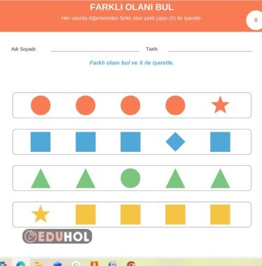 1. Sınıf Matematik Farklı Olanı Bulma
