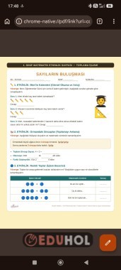 1.Sinif Matematik Dersi Toplama İşlemi
