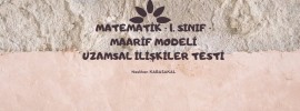 Matematik · 1. Sınıf · Maarif Modeli Uzamsal İlişkiler Testi