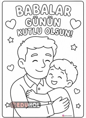 Babalar Günü Boyama Sayfaları