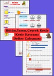 Bütün,Yarım,Çeyrek Kesir / Kesir Kavramı Defter Çalışması