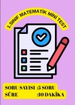1.SINIF MİNİ MATEMATİK TEST