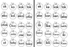 o ve k sesi hece kelime pekiştirme defter etkinliği