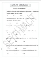 2.SINIF MATEMATİK PROBLEMLERİ