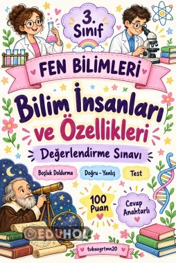 Bilim insanları ve özellikleri  değerlendirme sınavı