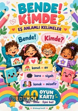 Eş anlamlı kelimeler bende kimde oyunu