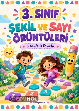 Şekil ve sayı örüntüleri kolaydan zora doğru 5 sayfa