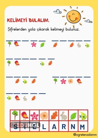Karışık seslerden kelime avcısı