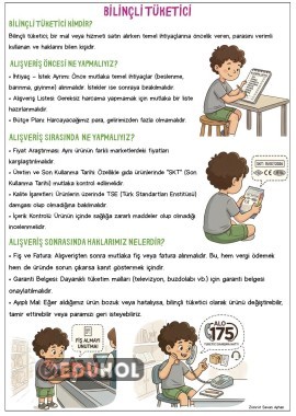 4. Sınıf bilinçli tüketici konu anlatımı