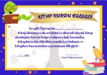 KİTAP KURDU BELGESİ