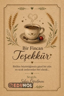 Veliler için kahve kartı....