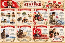 tüm kademeler için 29 Ekim Cumhuriyet Bayramı için Atatürk Köşesi