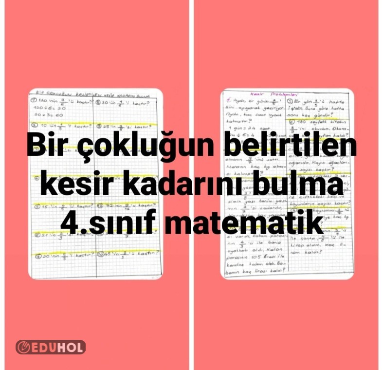 Bir Çokluğun Belirtilen Kesir ... | Eduhol - Ders Videoları İzle Online ...