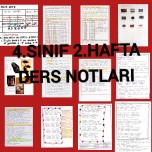 4.sınıf 2.hafta ders notları