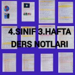 4.sınıf 3.hafta ders notları