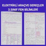 Elektrikli araç ve gereçler ve değerlendirme  soruları3.sınıf fen bilimleri
