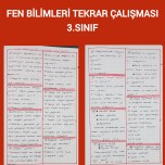 Fen bilimleri tekrar çalışması 3.sınıf