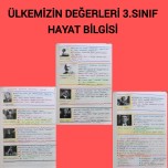 Ülkemizin değerleri 3.sınıf hayat bilgisi