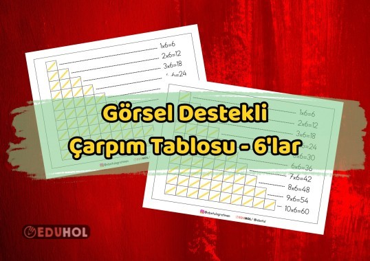 Görsel Destekli Çarpım Tablosu - 6'lar