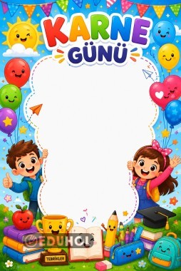 Karne Günü Hatıra Çerçevesi (Dikey 4 A4)