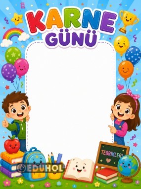 Karne Günü Hatıra Çerçevesi (Dikey 4 A4)