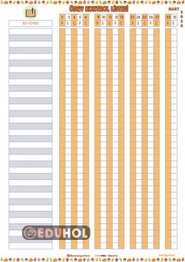 Mart Ayı Ödev Kontrol Listesi