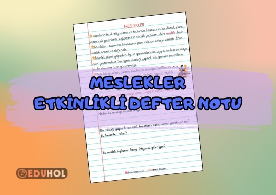 Meslekler - Etkinlikli Defter Notu