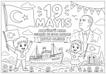 19 Mayıs Boyama Sayfası - 3