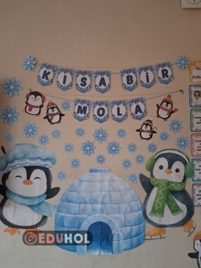 Kısa bir mola panosu başlık ve görseller